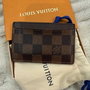 Louis Vuitton Brown Damier Ebene Card Sleeve